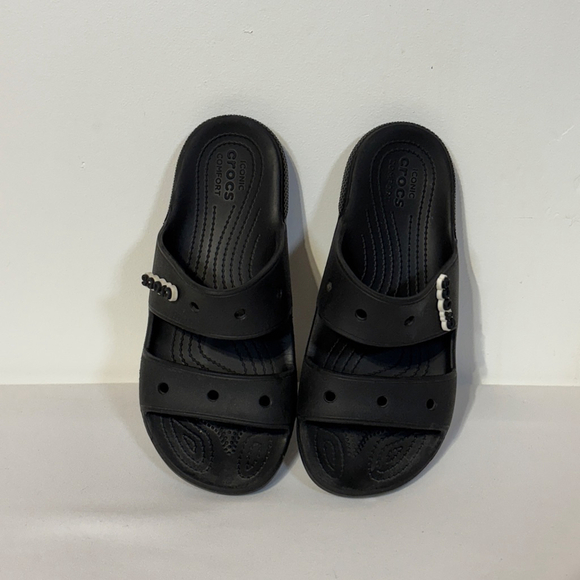 Crocs Unisex Classic Sandals Black Men’s 7 Women’s 9 Slip On Iconic Comfort - Picture 6 of 9